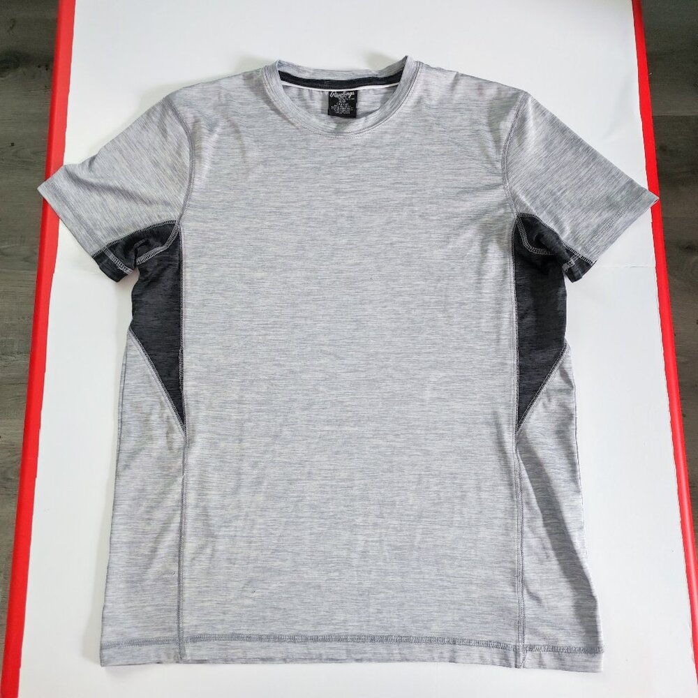 Rawlings short sleeve athletic T-shirt grey black men's size S